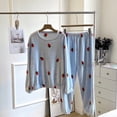 thumbnail image 4 of WRKEKC Winter Pajamas for Women Winter Coral Fleece Long Top Pants and Robe 3 Piece Home Loungewear Sleepwear Set for Women Cold Season Comfort, 4 of 6