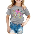 thumbnail image 4 of Mode Décontractée pour Filles Imprimé Col Rond Coupe Ample Manches Courtes Tee-Shirt Confortable et Élégant pour Enfants, 4 of 4