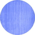 thumbnail image 1 of Ahgly Company Machine Washable Indoor Round Abstract Blue Contemporary Area Rugs, 3' Round, 1 of 4