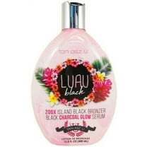Tan Asz U LUAU BLACK Tanning Lotion with 200X Island Black Bronzer 13.5 oz