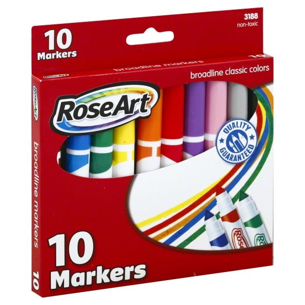 Mega Brands, Rose Art Broadline Classic Colors Marker, 10 markers