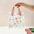 thumbnail image 4 of Unique Bargains Floral Design Reusable Gift Bag for All Occasions Pink Clear Large, 4 of 5