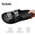 thumbnail image 5 of Northblanc Men’s Lightweight Comfort Slides Double Buckle Slip-on Adjustable EVA Flat Sandals, 5 of 9
