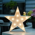 thumbnail image 3 of Novelty Place Star Marquee Sign Light Night Lights - Warm White LED Lamp Battery Powered, 3 of 7