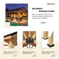 thumbnail image 6 of Hommow 13' x 16' Hardtop Gazebo, Outdoor Solid Wood Gazebo with Waterproof and Heatproof Asphalt Roof, 6 of 7