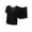 Black, variant on SuDongPo Short Sleeve Pajama Sets for Women Modal Round Neck Tops and Ruffle Trim Shorts Two Piece Pjs Set Lounge Outfits