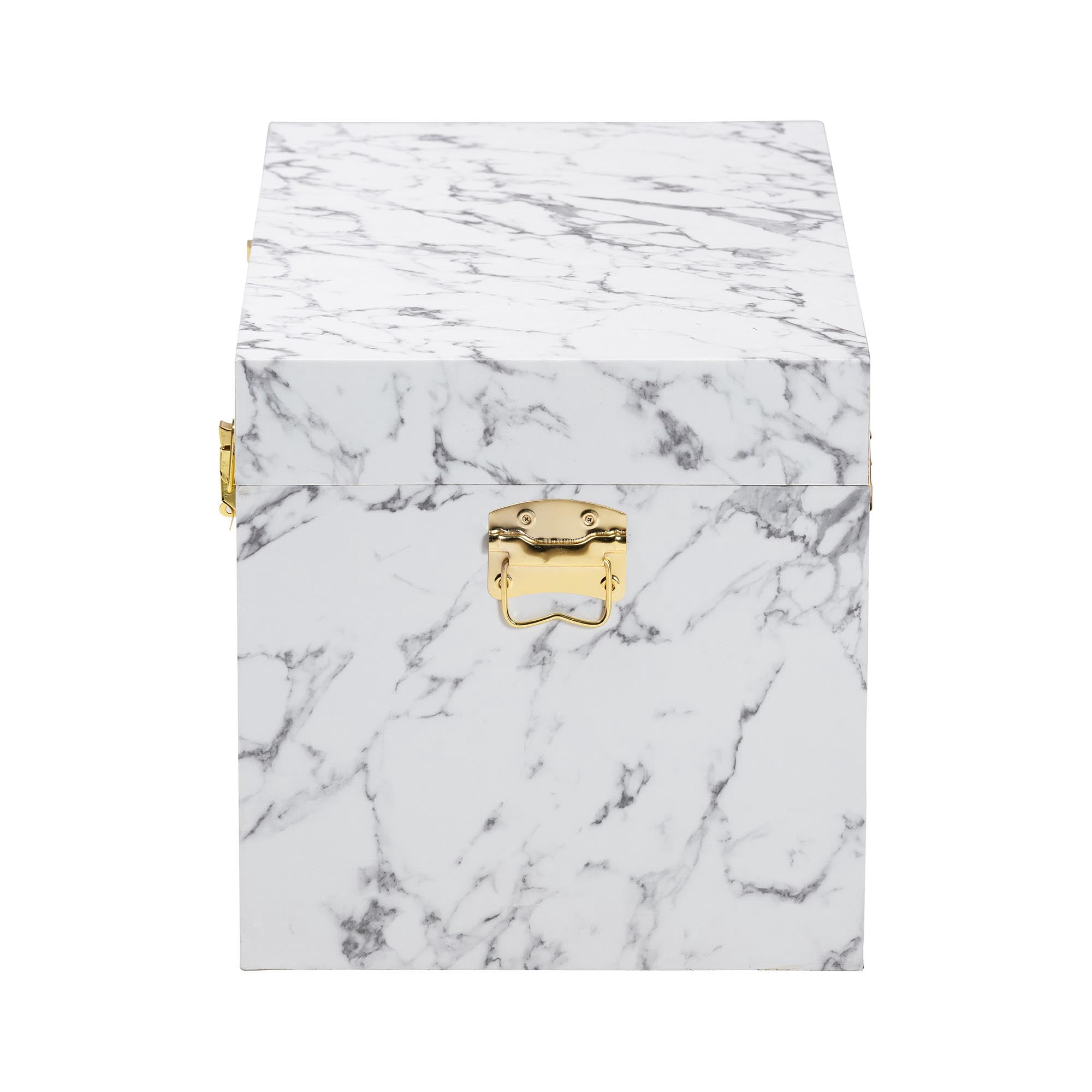Baxton Studio Brenta Modern Storage Trunk, Marble White