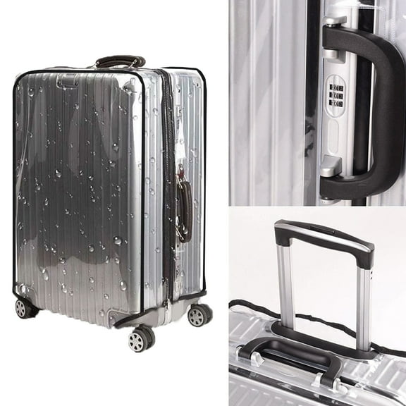 Clear PVC Suitcase Cover,Waterproof Protectors 30 Inch Luggage Cover Protectors for Wheeled Suitcase 30''