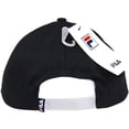 thumbnail image 4 of Fila Unisex Heritage Adjustable Baseball Cap hat with Embroidered Logo Black, 4 of 4