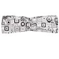 thumbnail image 1 of Black and White Headband, Retro Style Squares and Circles Sixties Seventies Urban Fashion Artwork, Elastic and Soft Women's Bandana for Sports and Everyday Use, Grey Red Coconut, by Ambesonne, 1 of 2