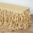 thumbnail image 6 of Efavormart 21ft Enchanting Curly Willow Taffeta Table Skirt for Kitchen Dining Catering Wedding Birthday Party Events - Champagne, 6 of 6
