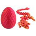 thumbnail image 3 of Impreso en Dragon Egg 3D completamente articulado para regalo para niños en casa () Azul Rojo, 3 of 3