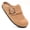 Camel, variant on Atlas Genuine Leather Clogs for Women – Arch Support, Memory Foam Cork Footbed, Comfortable Slip-On Mules, Adjustable Buckle Potato Shoes for Indoor & Outdoor Wear