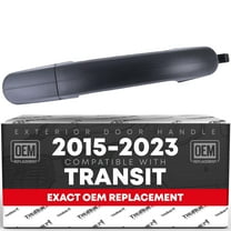 TRUBUILT1 AUTOMOTIVE Right Sliding Door Passenger Side - Compatible with 2015-2023 Ford Transit - Sliding Exterior Door Handle, Textured Black, Plastic - OEM BK2Z-6126604-A, BK2Z-61218B08-A, 97699