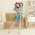 thumbnail image 3 of FORMRS Niños Bathrobe Unisex Hooded Robe Soft Plush Pajamas Sleepwear, Size 2-3T, Sea Boat, 3 of 7