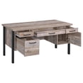 thumbnail image 3 of Samson 60-inch 4-drawer Office Computer Desk Weathered Oak, 3 of 11