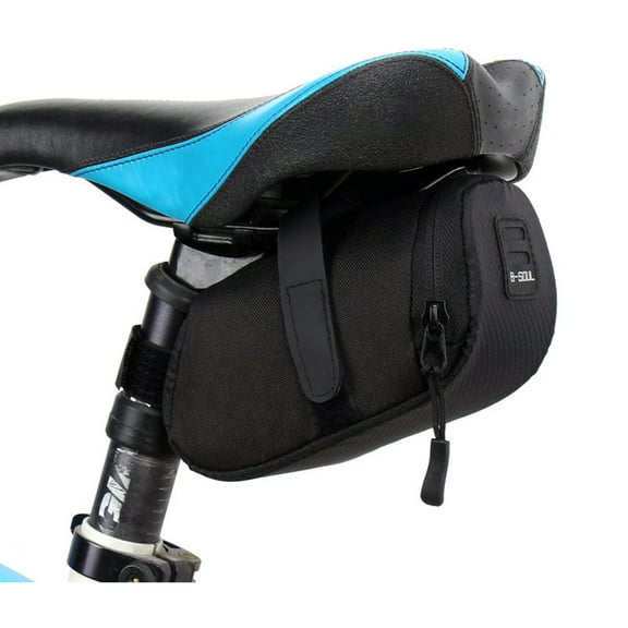 Bike Saddle Bag - Waterproof Bike Seat Bag 15*7*7cm - Reflective Bicycle Under Seat Storage Pouch for Road Mountain Bike Cycling Travel