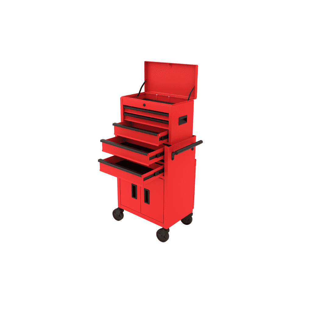 Hyper Tough 20-Inch Heavy Duty Steel Tool Chest, 300 lbs Capacity, Red