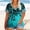 Green, variant on Plus Size Shirts for Women Vintage Floral Print V-Neck Top Short Sleeve Loose Blouse Casual Summer Tops Trendy Outfits 2026