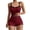 Red, variant on Yuncity Pajamas For Women Lace Trim 2 Piece Summer Sleeveless Cami Top With Shorts Pjs Sleepwear Loungewear Nightwear,Size S-Xl Light Gray