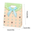 thumbnail image 3 of Easter Bunny Gift Bag with Flap Closure, Beige Paper Tote Bag for Holiday Party Favors, Candy, Chocolate and Small Gifts, 3 of 5