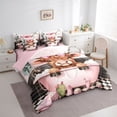 thumbnail image 3 of Feelyou Cute Bowknot Cow Bedding Comforter Set 7pcs for Teens, Kawaii Highland Cattle Queen Bedding Sets, Cartoon Animal Reversible Queen Sheet Sets, Microfiber Bedroom Decor, 3 of 7