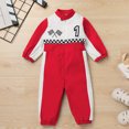 thumbnail image 4 of FYMNSI Toddler Boy Race Car Driver Romper Clothes Baby Racer Jumpsuit Play Role Dress up Costume 1st Birthday Outfit, 4 of 10