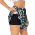 thumbnail image 5 of Rocae Lilies Flowers for Women's Athletic Shorts Quick Dry Workout Hiking Shorts With Pockets for Running, Yoga, Gym, Sports Small, 5 of 9