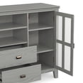 thumbnail image 4 of Simpli Home Artisan 53 inch Wide Solid Wood Tall TV Stand in Fog Grey For TVs up to 60 inches, 4 of 13