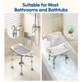 thumbnail image 4 of Bluelog Shower Chair with Back, Adjustable Shower Seat, Shower Bench, 350 lb Capacity, Rectangular, White, 4 of 8
