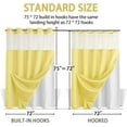 thumbnail image 6 of AllWays Plaza No Hook Shower Curtain with Snap in Liner Set Less Time Yellow Waffle Shower Curtain for Bathroom 75" L x 72" W Yellow, 6 of 14