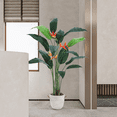 thumbnail image 2 of Palmera Sintética de 2.1m - 17 Hojas y 3 Flores Realistas, 2 of 4