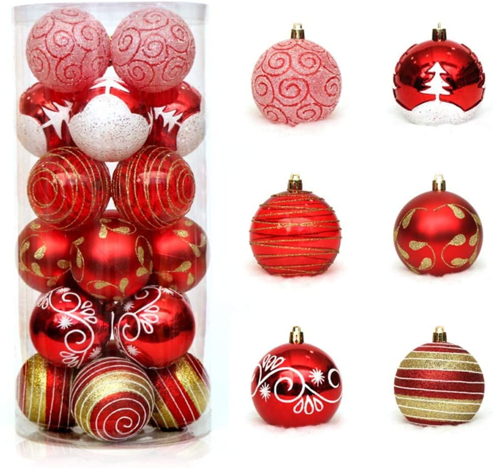 Christmas Xmas Tree Balls Ornaments Party Pendants Baubles 24pcs/Box Decoration