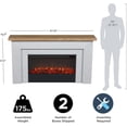 thumbnail image 4 of Real Flame Malie 68" Landscape Electric Fireplace in Venetian Gray, 4 of 9