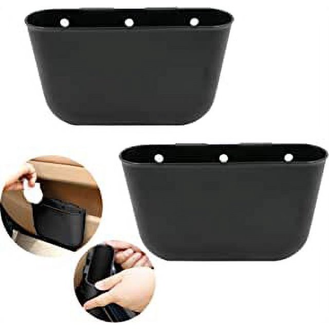 2 cajas de almacenamiento negras 18,5*4,2*11cm, caja de almacenamiento para coche, caja de almacenamiento colgante, mini caja de almacenamiento para vehículos de motor ER