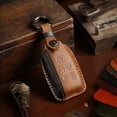 thumbnail image 4 of Bgsha Leather Car Key Fob Case Cover Holder For Jaguar XE XF XJ F-Pace F-Type, 4 of 8