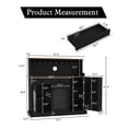 thumbnail image 6 of CBJCBJ 48“ Modern Wood Kitchen Pantry Cabinet with Coffee Bar, Drawer & Microwave Stand,Black, 6 of 11