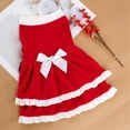 thumbnail image 5 of UOSIA Dog Christmas Dress with Bowtie Fleece Pet Princess Skirt Girl Winter Outfit Party for Small Dogs, 5 of 7