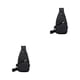 thumbnail image 2 of Minnieouse ergonómica para hombre: bolso de hombro de gran capacidad y fácil de limpiar, bolso para hombre, bolso para hombre, riñonera Negro 2piezas, 2 of 6