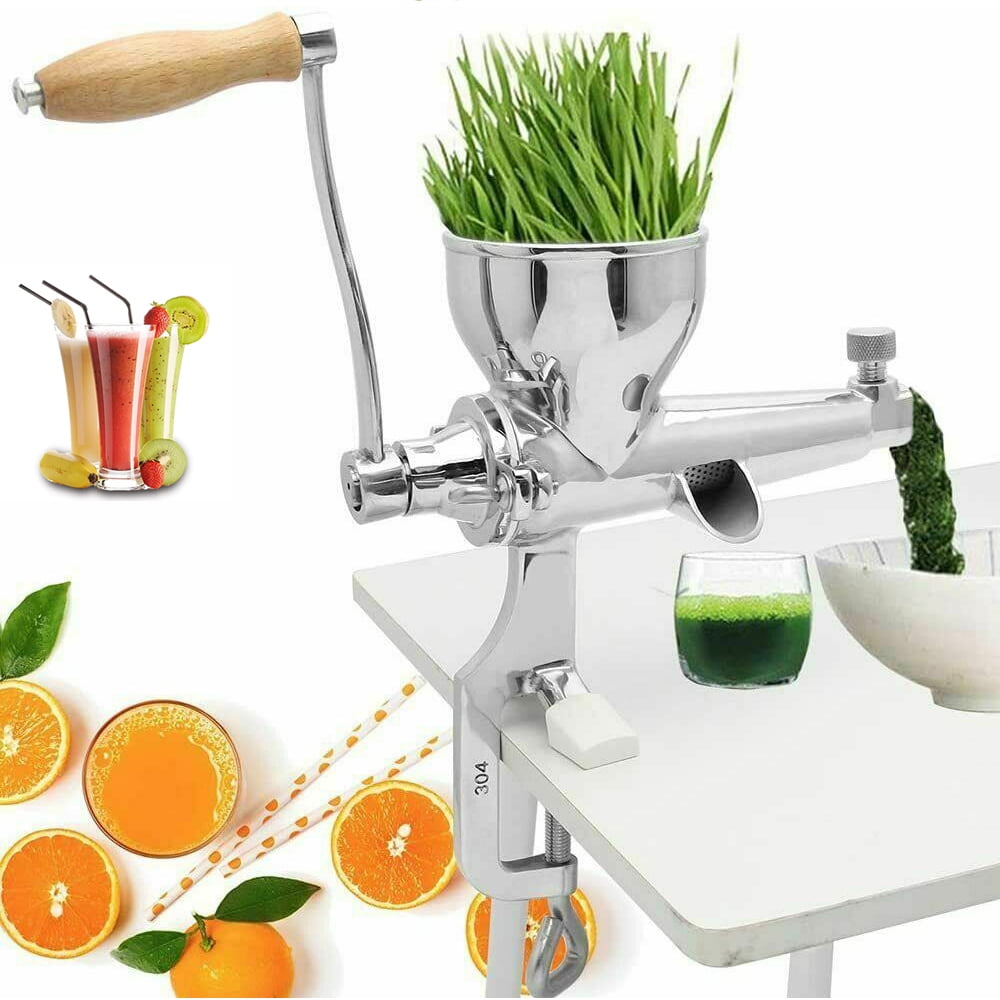 CJC Wheat Grass Juicer, Stainless Steel Wheatgrass Manual Hand Juicer