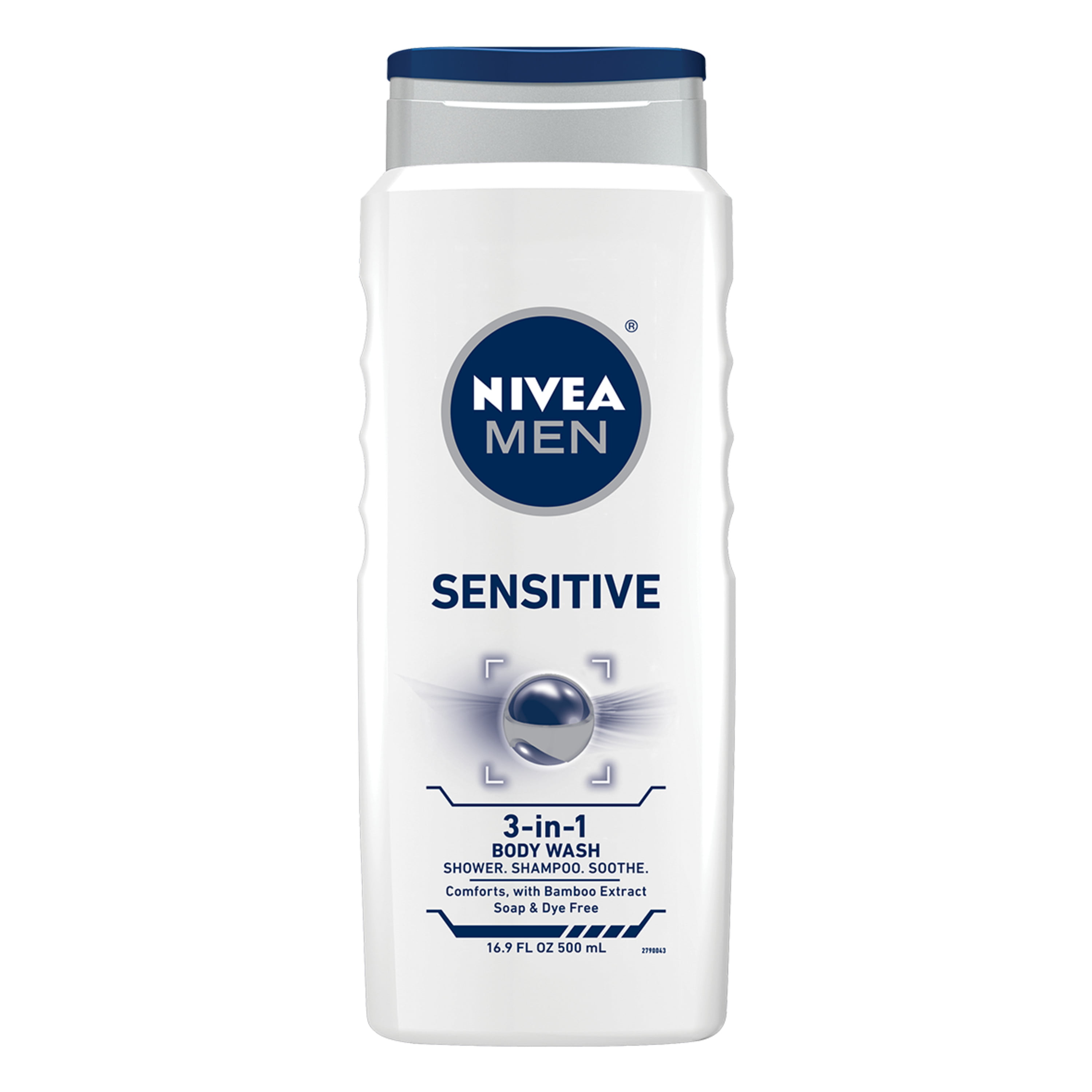 NIVEA Men Sensitive 3-in-1 Body Wash 16.9 fl. oz. - Walmart.com