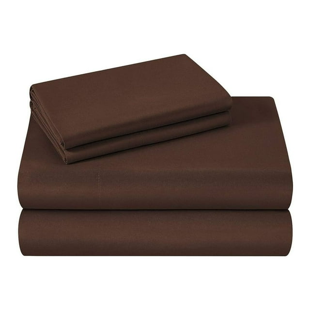 Juego de Sábanas Kyuden Home Microfibra Matrimonial Chocolate