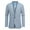 Blue, variant on Cloudstyle Men's Lightweight Checkered Blazer - Notch Lapel Single Button Slim Fit Suit Jacket, Center Vent for Spring/Summer/Fall