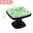 thumbnail image 3 of 4 Pcs Square Cabinet Handle Cupboard Knob Drawer Pulls Handle Fox Drawer Knobs with Screws Furniture Decoration, 3 of 5