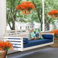 thumbnail image 6 of Morttic Artificial Fake Flowers, 12 Bundles Outdoor UV Resistant Greenery Shrubs Plants Indoor Outside Hanging Planter Home Garden Decor (Orange), 6 of 7