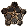 thumbnail image 1 of candelabro de pentáculo con estrella, candelabro decorativo de escritorio, accesorio para sacrificios, 1 of 7