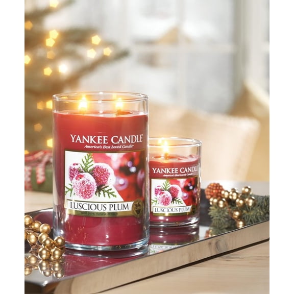 Yankee Candle Holiday Luscious Plum Large 2-Wick Tumbler Candle 22oz