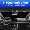 thumbnail image 3 of Windshield Sun Shade for KIA Carnival 2022-2025, Front Window Shades Custom Fit for Carnival, Foldable Car Sun Shield with Steering Wheel Sunshade to Block UV Keep Car Cool, 3 of 7