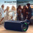 thumbnail image 4 of Altavoz Bluetooth portátil Bobtot IPX6 impermeable 15W azul, 4 of 7