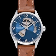 Hamilton Jazzmaster Open Heart Auto Blue Steel/Leather 42mm H32705041